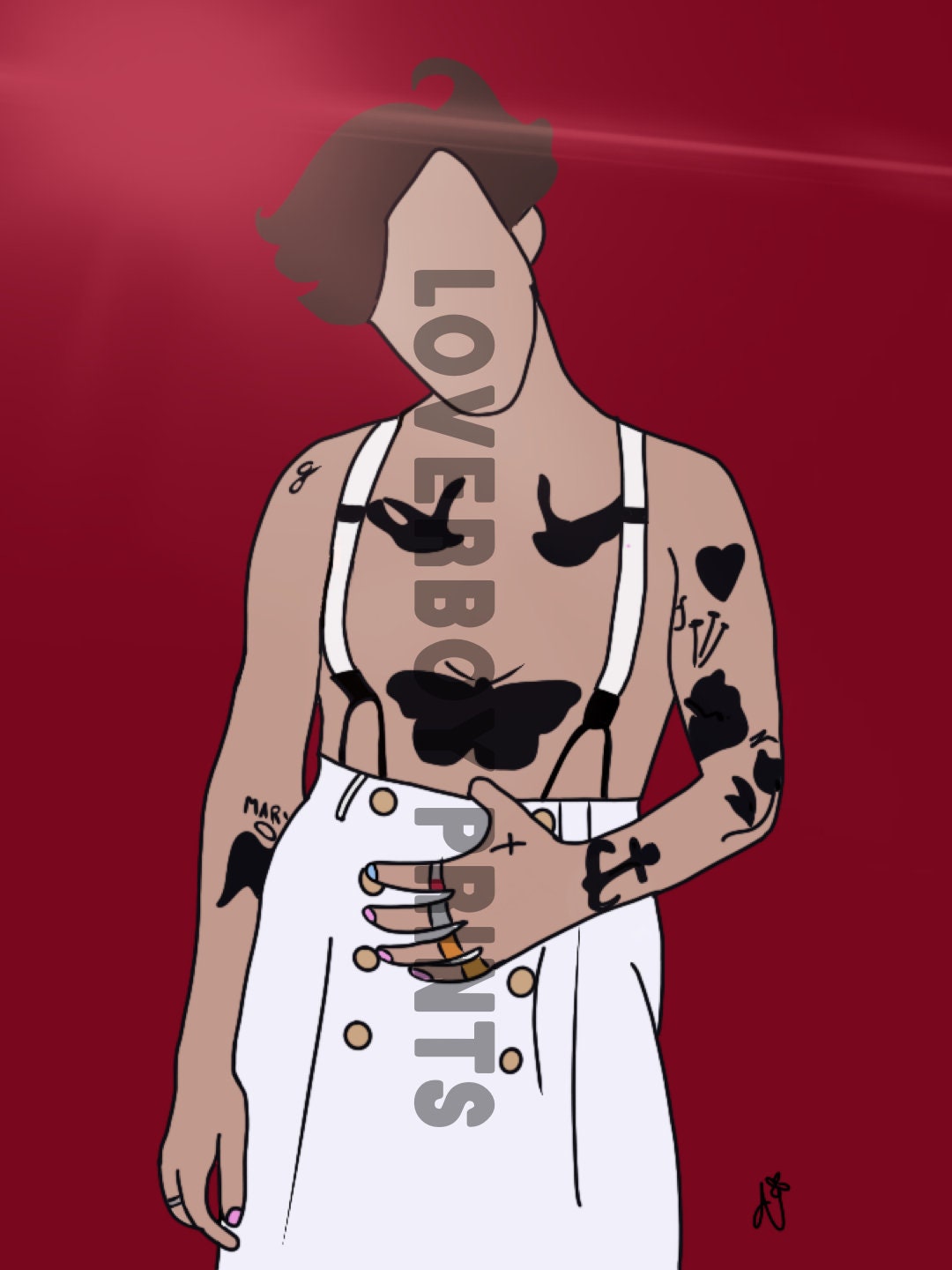 Harry Styles Digital Drawing Etsy