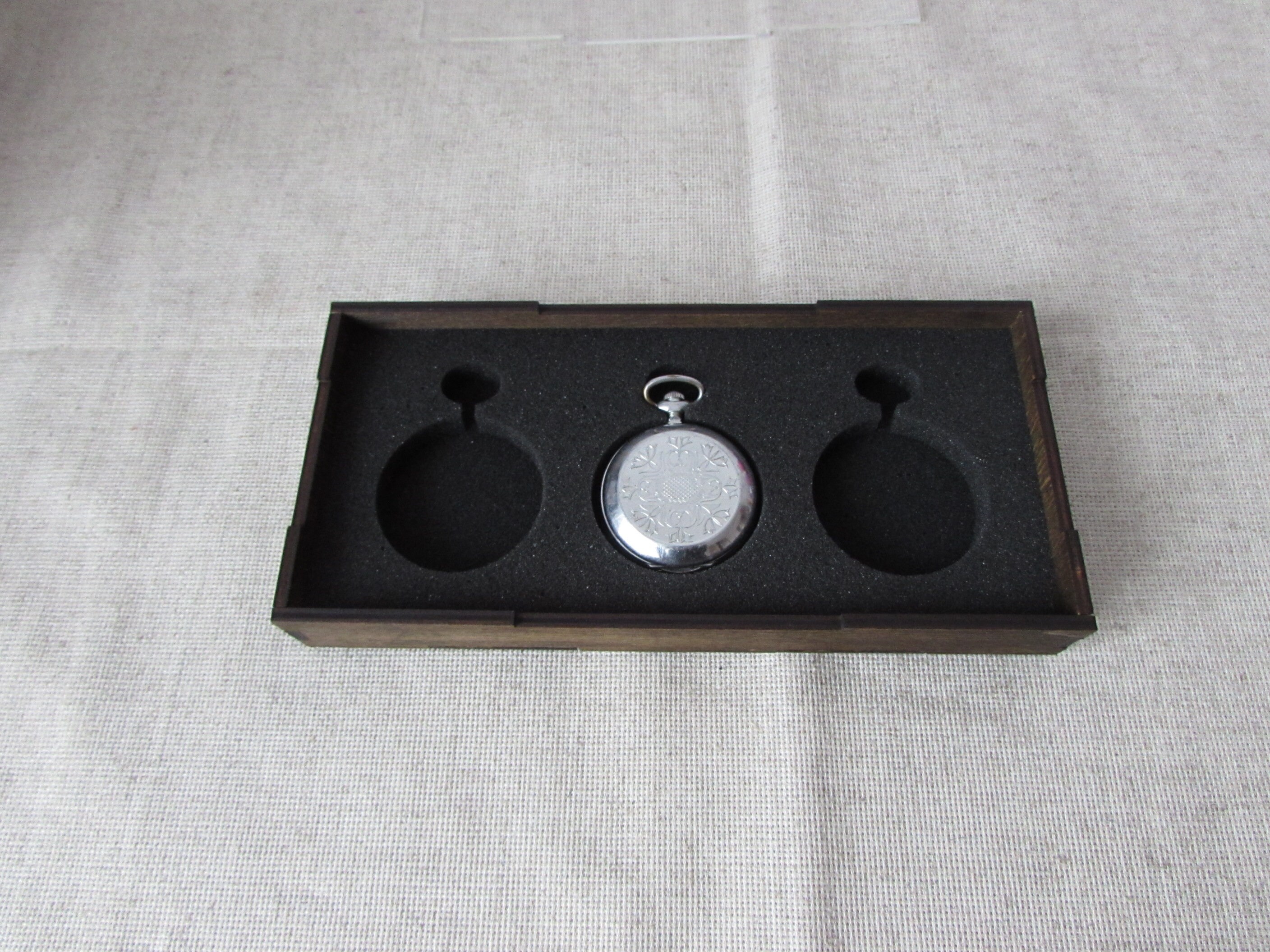 Wall mounted pocket watch shop display case