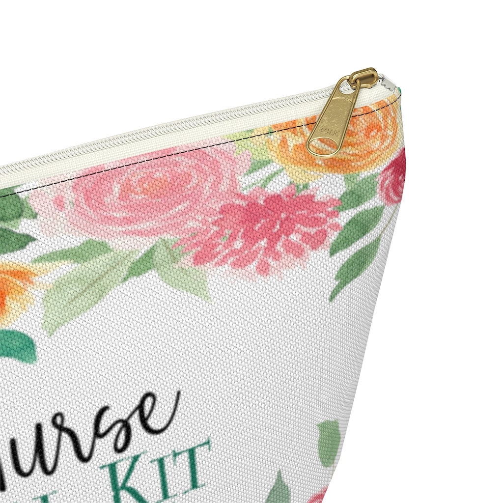 Night Shift Nurse Survival Kit Large Floral Accessory Pouch W | Etsy
