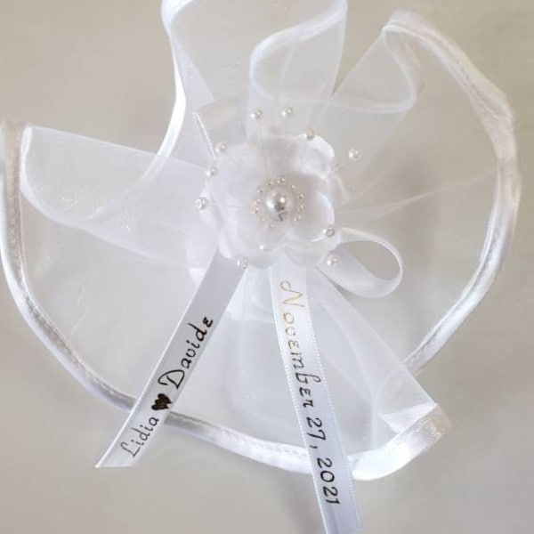 Italian Style Favors| Bomboniere for any occasion| Wedding, Parties| Personalized Ribbon| Jordan Almonds| All White Style