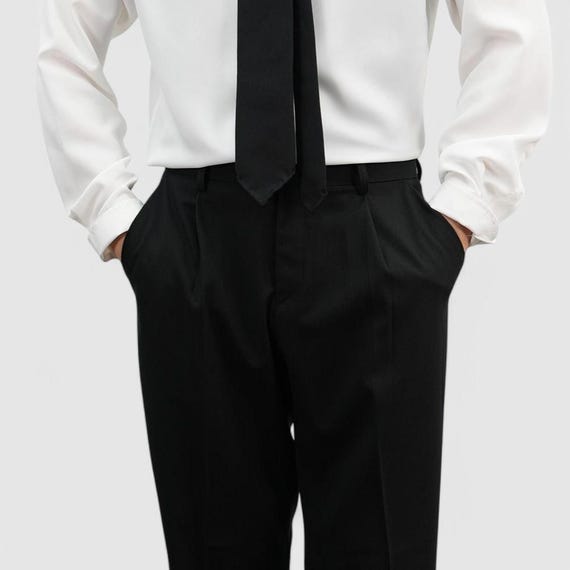 28x30 black dress pants Smooth Black Dress Pants for Men 'The Lord of the Skies'