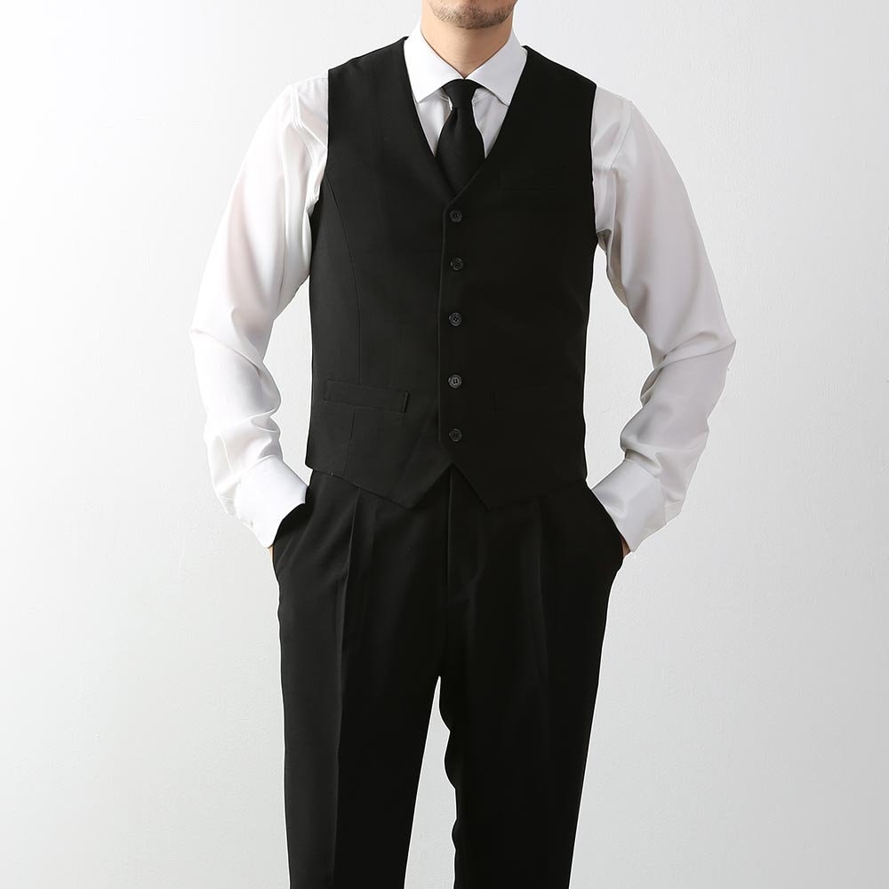 Mens Classic 5 Button Suit Vest in Grey