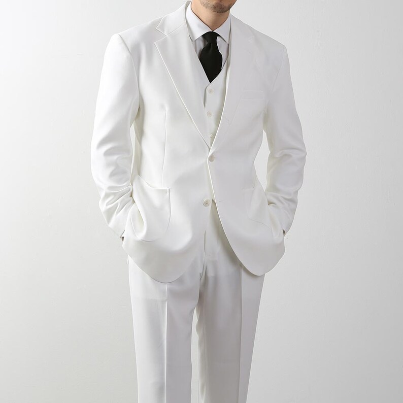 Classic Fit 3-piece Men's Basic Single Suit Jacket, Vest and Pant Set ...
