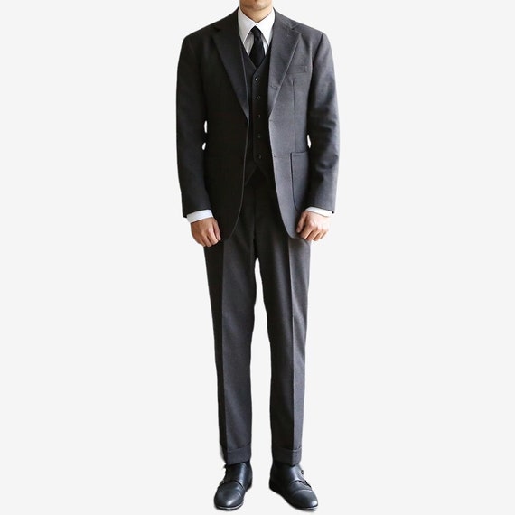 Classic Fit Men's Basic Wool Blend Suit Pants in Gray Color / Dress Pleat  Trousers for Fall Winter - Etsy