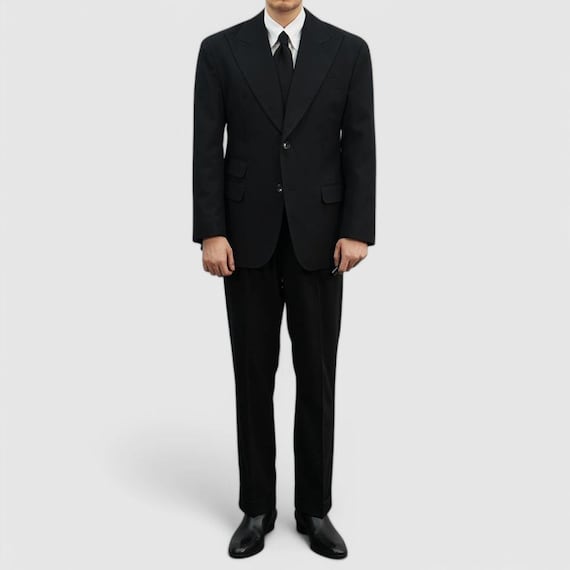 Black 3-piece Suit for Men – Hopsack Blazer, Vest, and Tailored
