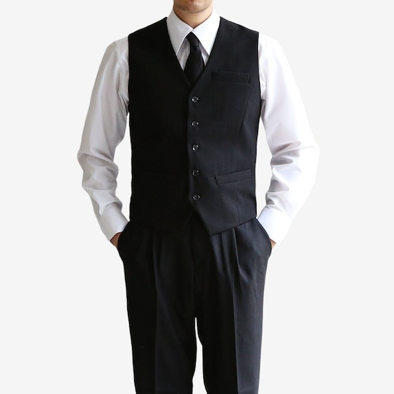 Classic Fit Men's Basic Wool Blend Suit Vest in Black Color / Dress Suit 5 Button Waistcoat Classic Button up for Fall Winter - Etsy Classic Fit Men's Basic Wool Blend Suit Vest in Black Color / Dress Suit 5 Button Waistcoat Classic Button up for Fall Winter - Etsy