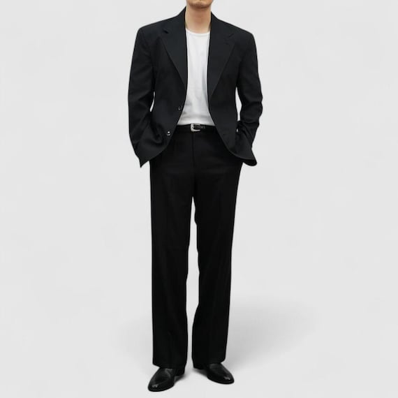 28x30 black dress pants Wrangler Men's Casuals Black Flat Front Pants
