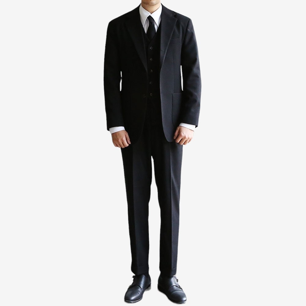 Classic Fit Men's Basic Wool Blend Suit Vest in Black Color / Dress ...