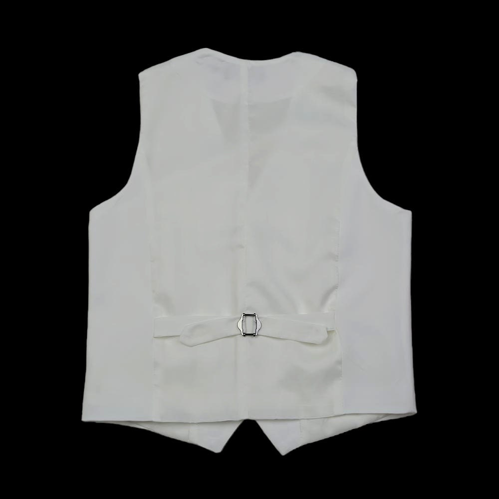 Mens Classic 5 Button Suit Vest in White