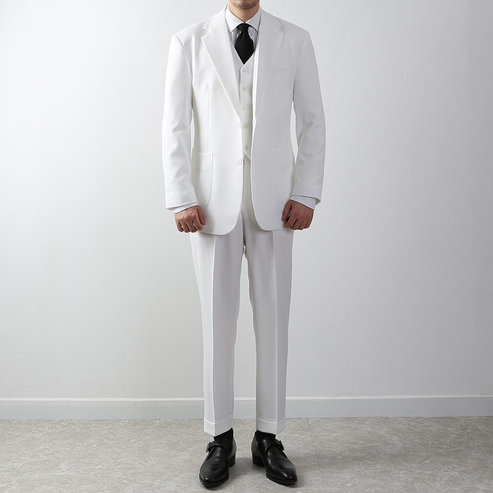 Classic Fit Men's Basic Suit Vest in Ivory Color / Dress Suit 5 Button ...