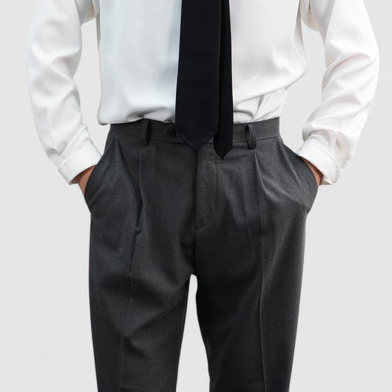 black and grey dress pants Performance Pants // Black main image 0