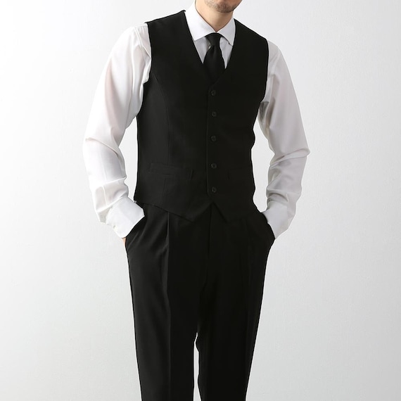 Classic Fit Men's Basic Suit Vest in Black Color / Dress Suit 5 Button  Waistcoat Classic Button Up - Etsy