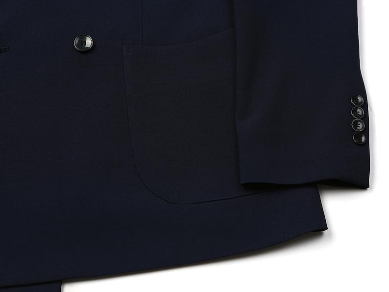 Mens Classic Fit Double Breasted Sport Coat Blazer in Navy