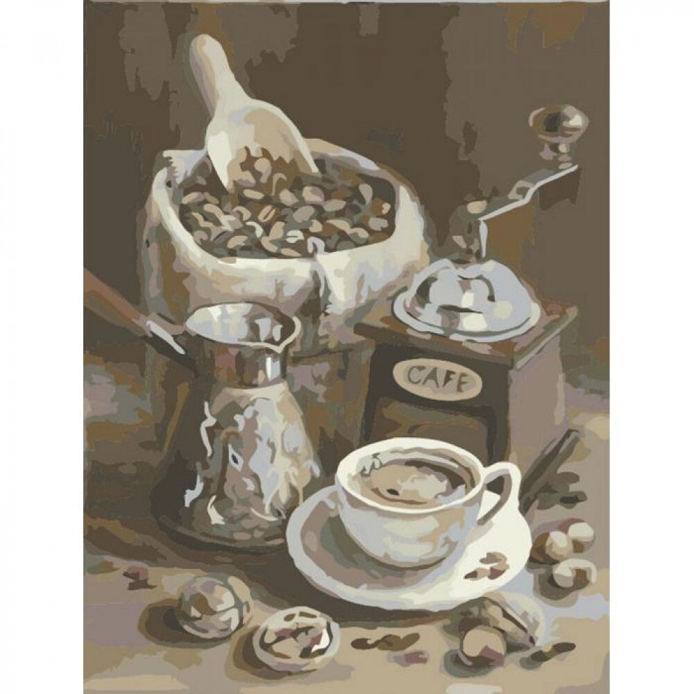 Paint by Number Kit Breakfast Coffee Maker Large Painting by Etsy