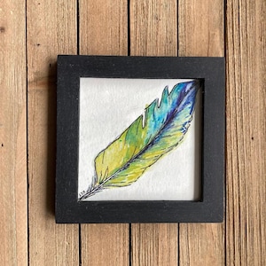 Original Feather Watercolor Painting