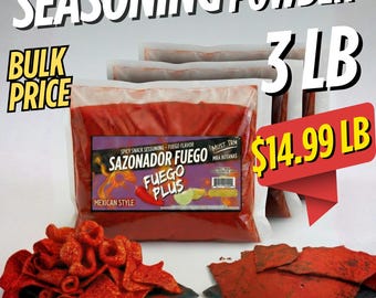 Fuego Seasoning – Extra Spicy Snack Flavor (3 LB) Sazonador Fuego