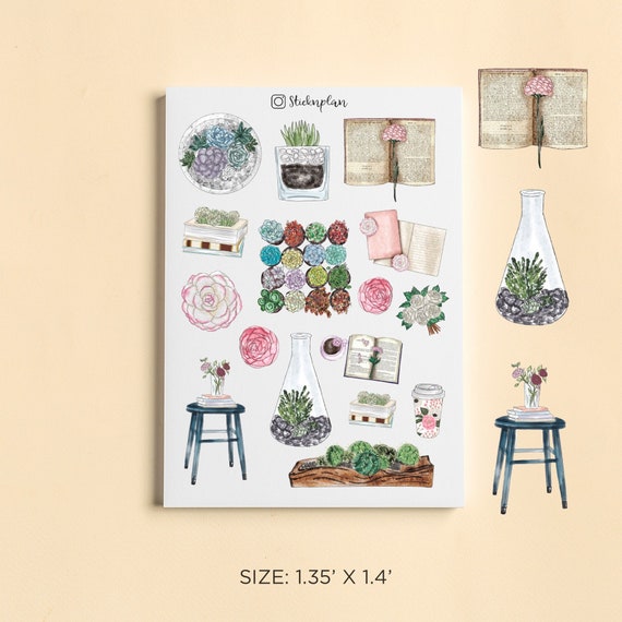 In the Garden Plant Decorative Stickers Etsy