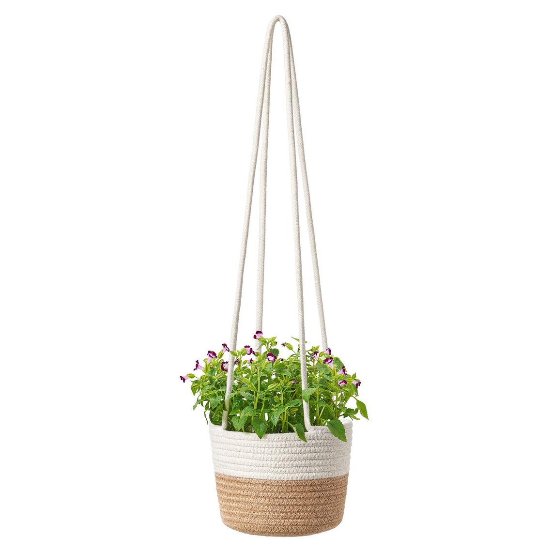 8 Hanging Woven Planter Pots Planters Plants Cotton Jute