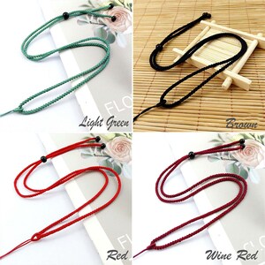 Chinese Knot Nylon Cord Rope Necklace for Pendants-Charms 2mm Adjustable length Premium Cord - Pick your Color!