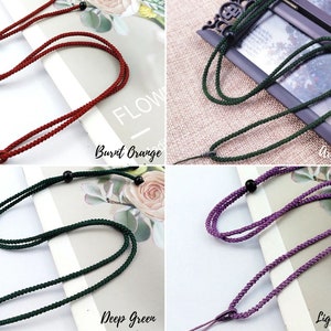 Chinese Knot Nylon Cord Rope Necklace for Pendants-Charms 2mm Adjustable length Premium Cord - Pick your Color!
