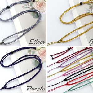 Chinese Knot Nylon Cord Rope Necklace for Pendants-Charms 2mm Adjustable length Premium Cord - Pick your Color!