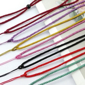 Chinese Knot Nylon Cord Rope Necklace for Pendants-Charms 2mm Adjustable length Premium Cord - Pick your Color!