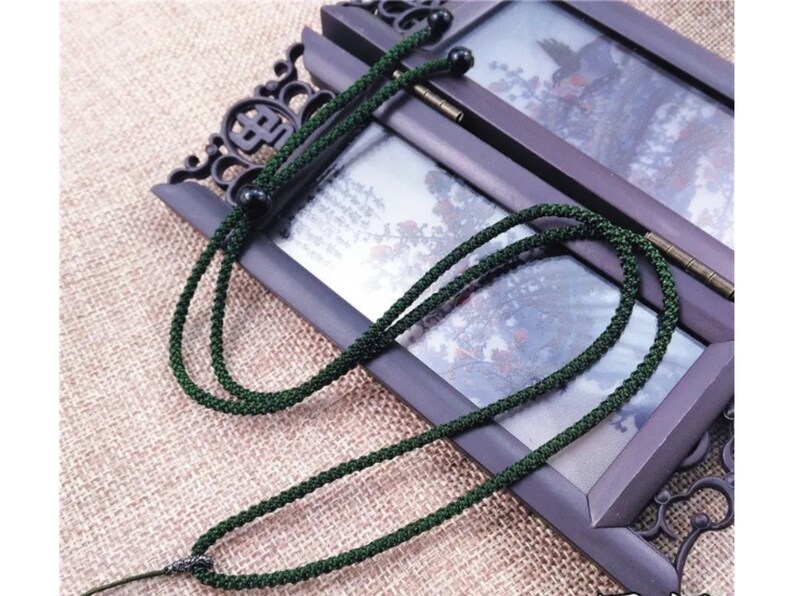 Army Green Chinese Knot Nylon Cord Rope Necklace for Pendants-Charms 2mm Adjustable length Premium Cord - Pick your Color!