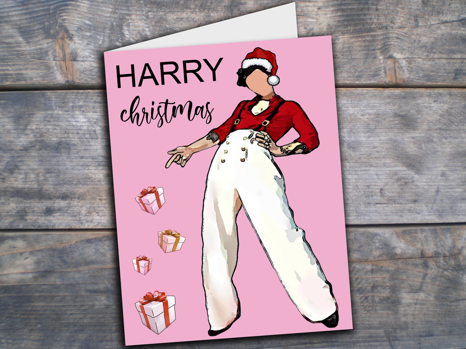 HARRY Christmas Card Printable Harry Styles Postcard Have Etsy