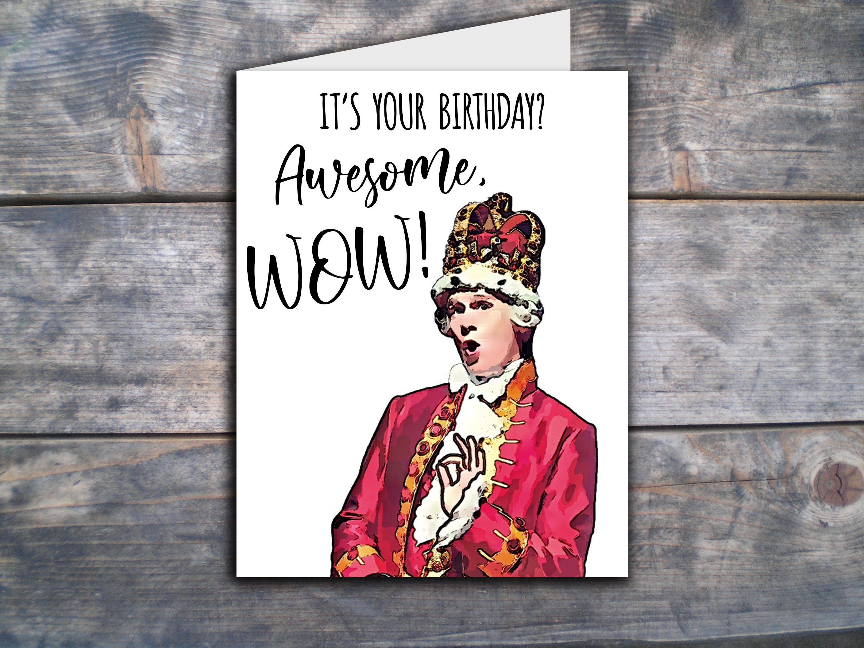 Awesome Wow Hamilton Birthday Card King George Card Hamilton | Etsy