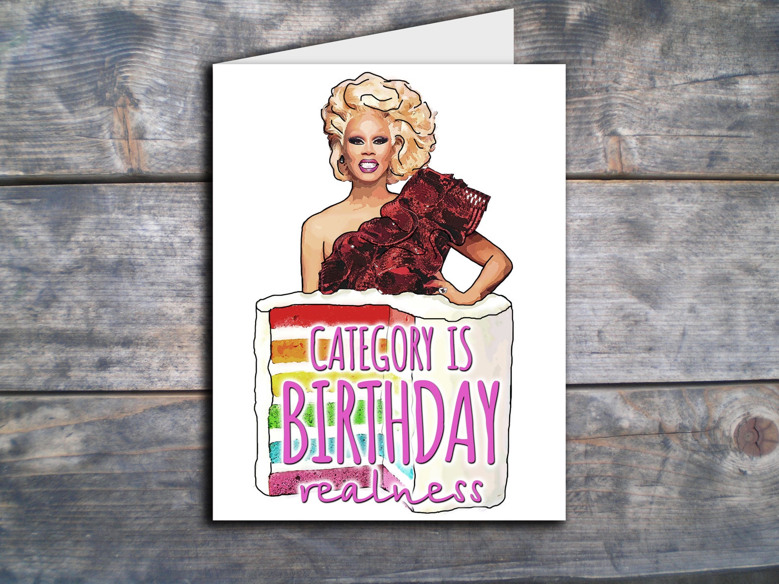 RuPaul Category is Birthday Realness RuPaul Drag Race Card | Etsy