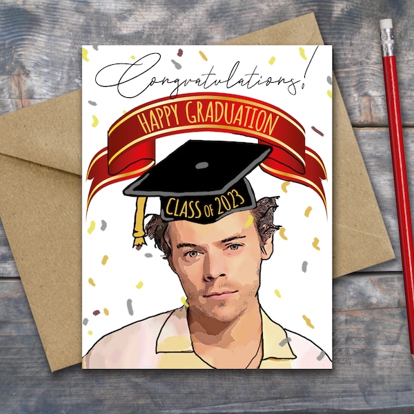 Harry Styles Graduation Card - Etsy