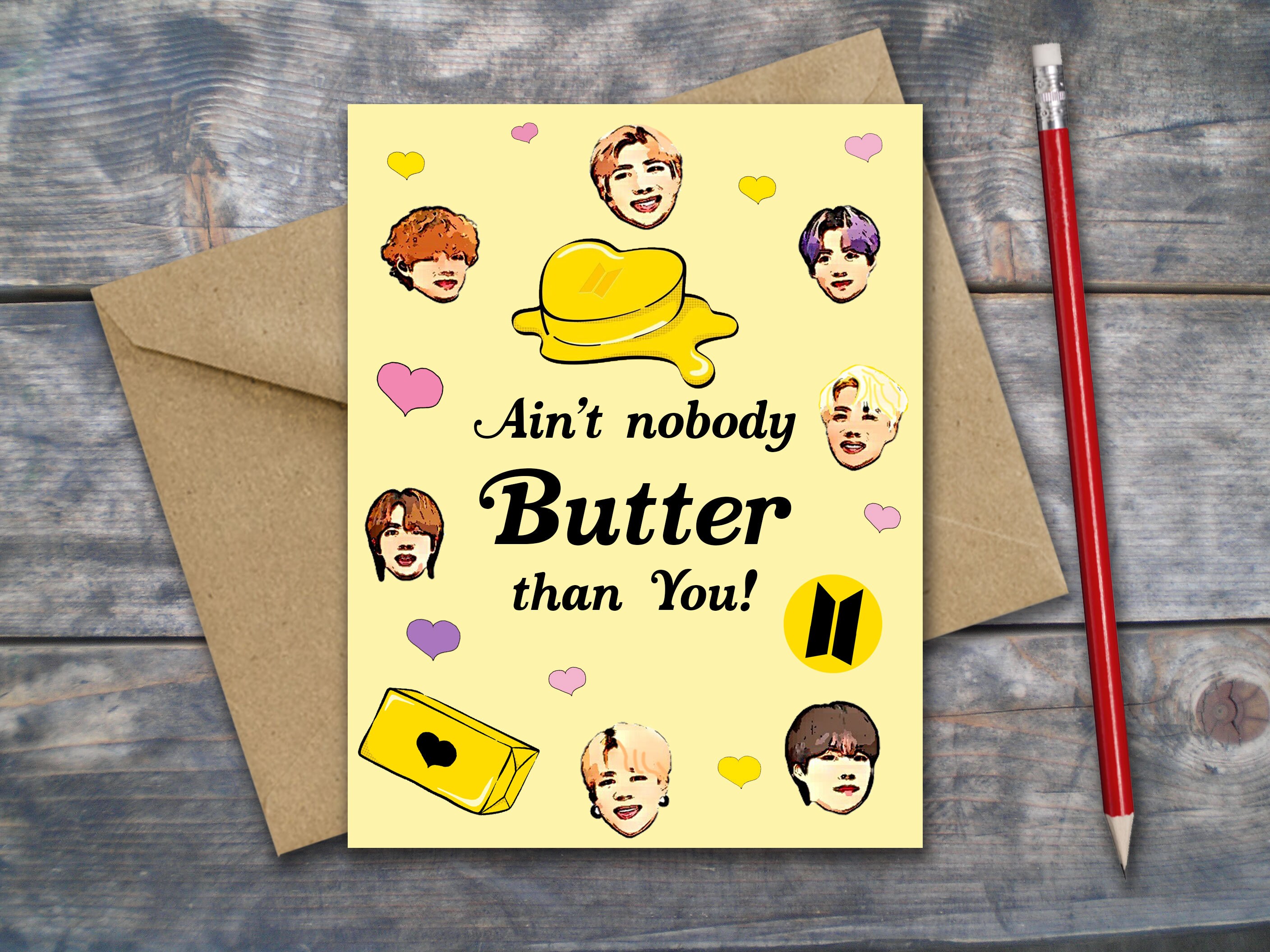 BTS Butter Card BTS Greeting Card Printable BTS Card Bts Etsy Ireland