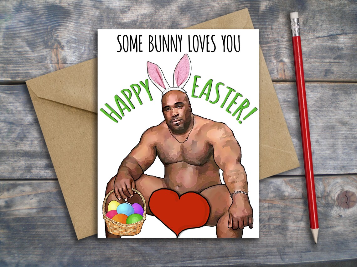 Some Bunny Loves You Card Funny Easter Gift Rude Prank Barry Etsy