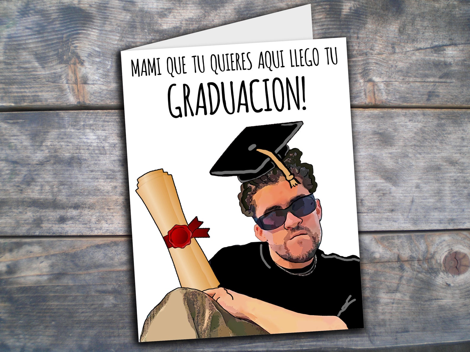 Bad Bunny Graduation Card Bad Bunny Card in Spanish Printable Etsy Canada