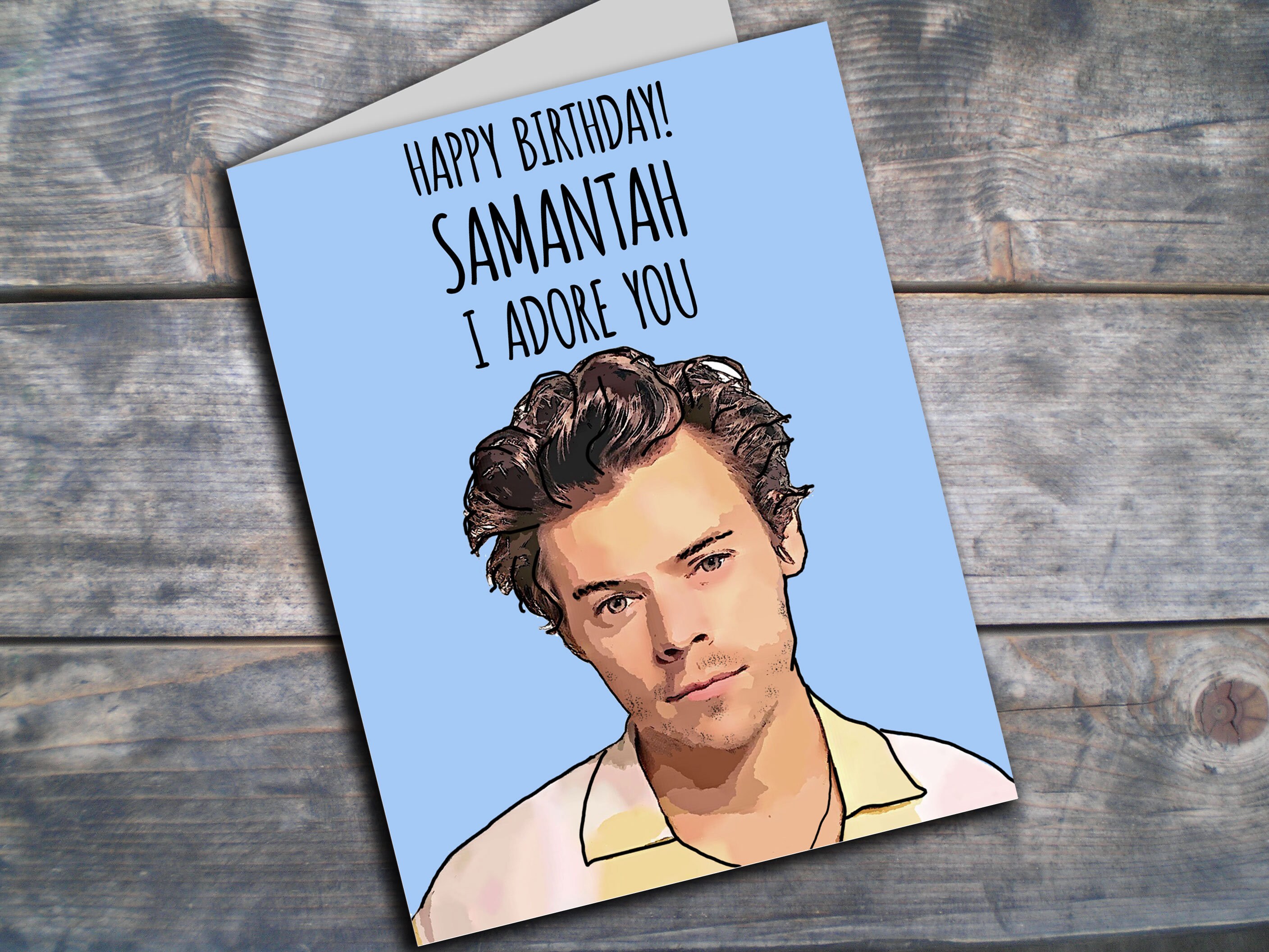 Harry Styles Red Birthday Card Celebrity Facemaskscom Harry Styles 