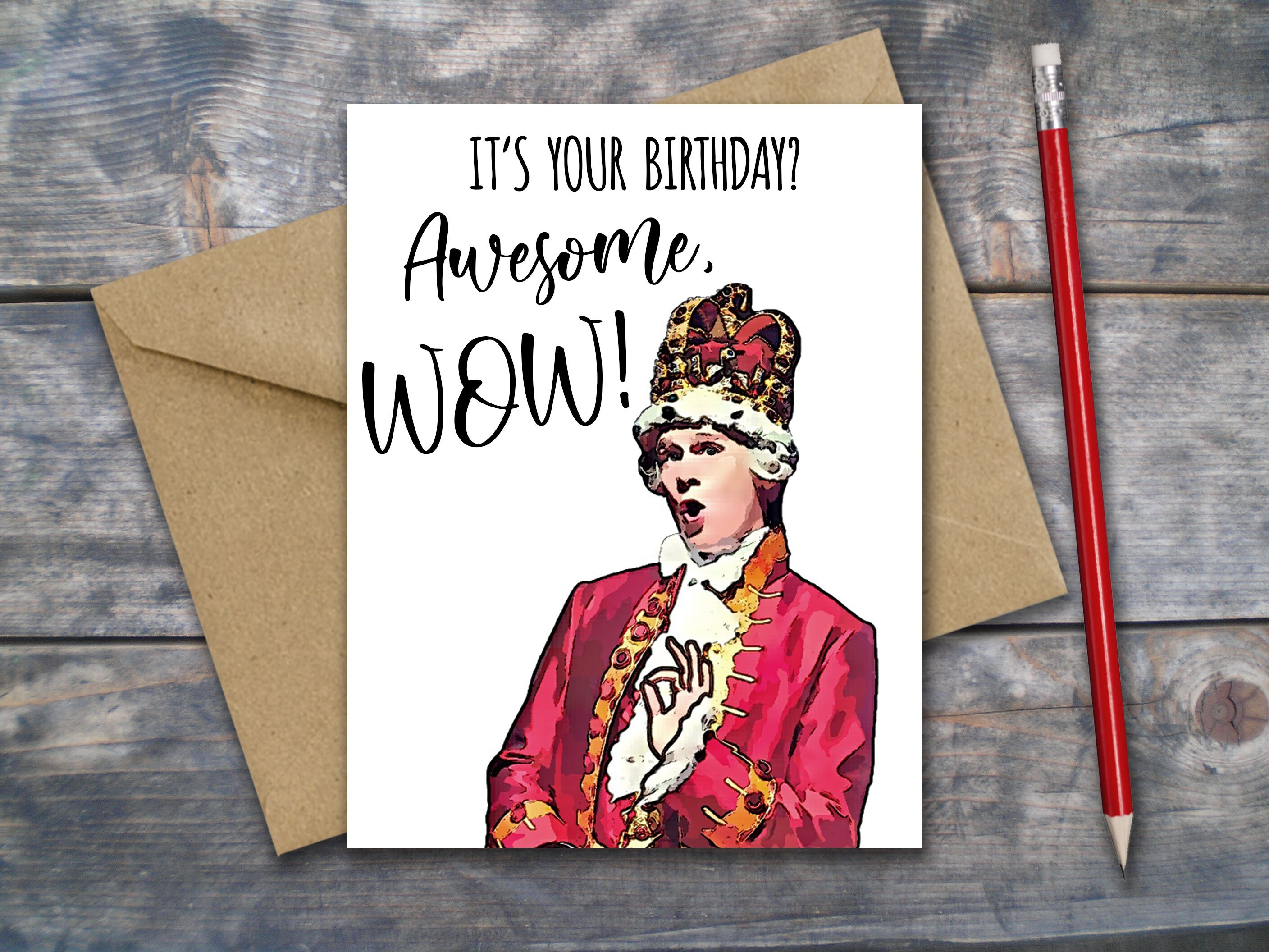 Hamilton Birthday Card King George Card Hamilton Awesome Card Etsy