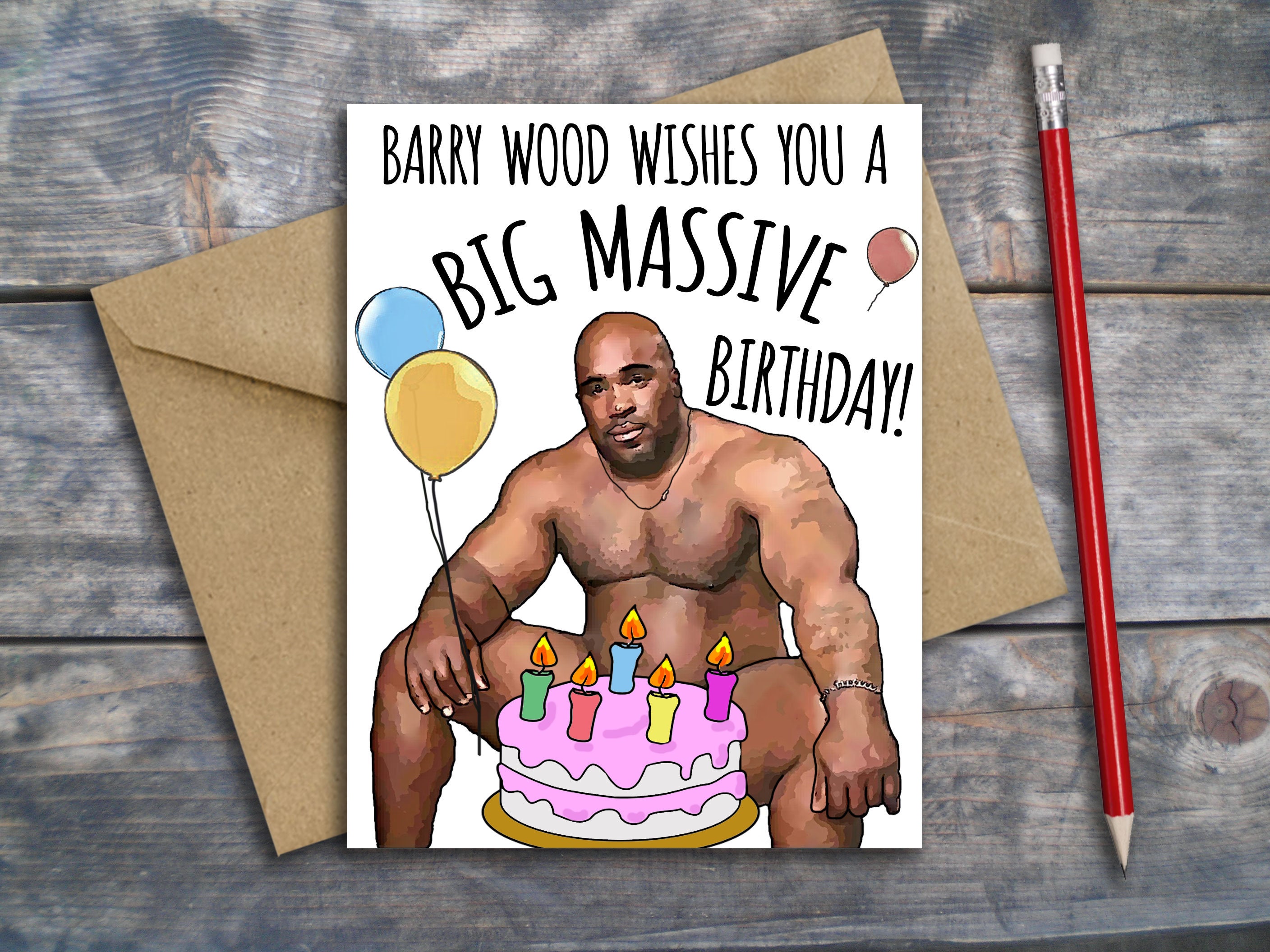 Barry Wood Meme Birthday Card Printable Funny Birthday Cake | Etsy