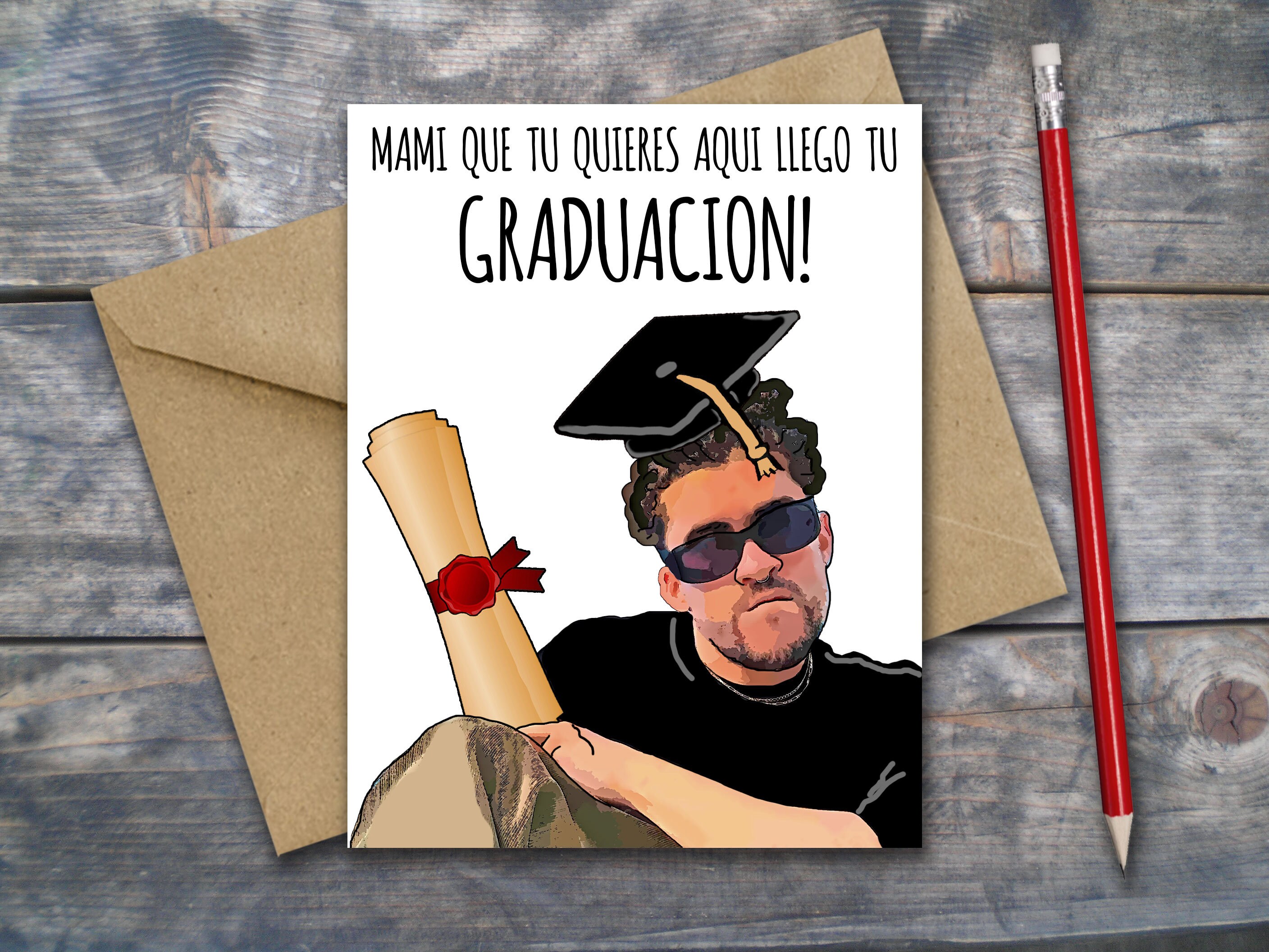Bad Bunny Graduation Card Bad Bunny Card in Spanish Printable Etsy