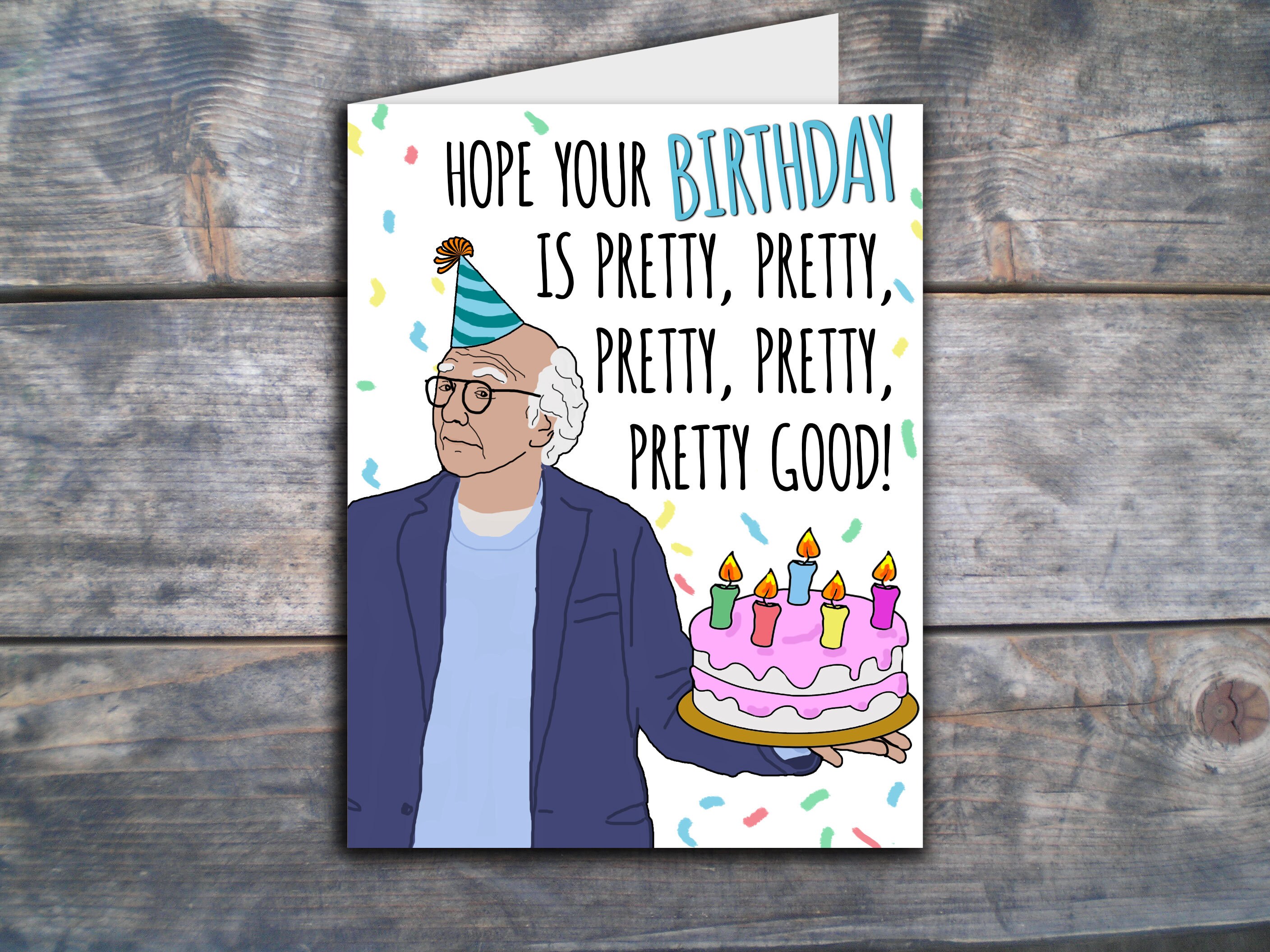 Pretty Good Card Funny Larry Birthday Card Printable Funny - Etsy Hong Kong