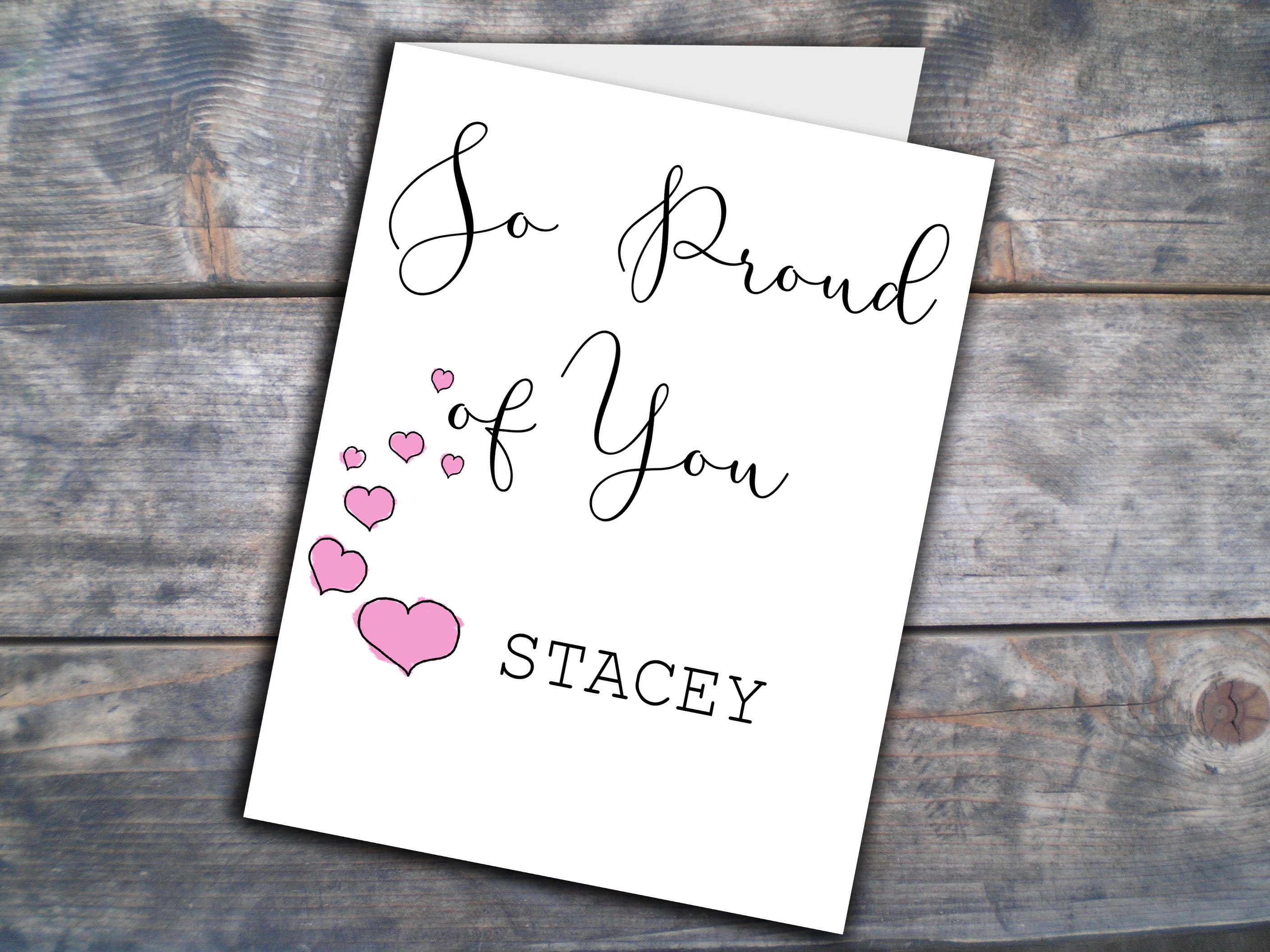 Personalised So Proud Of You Card Congratulations New Job Etsy