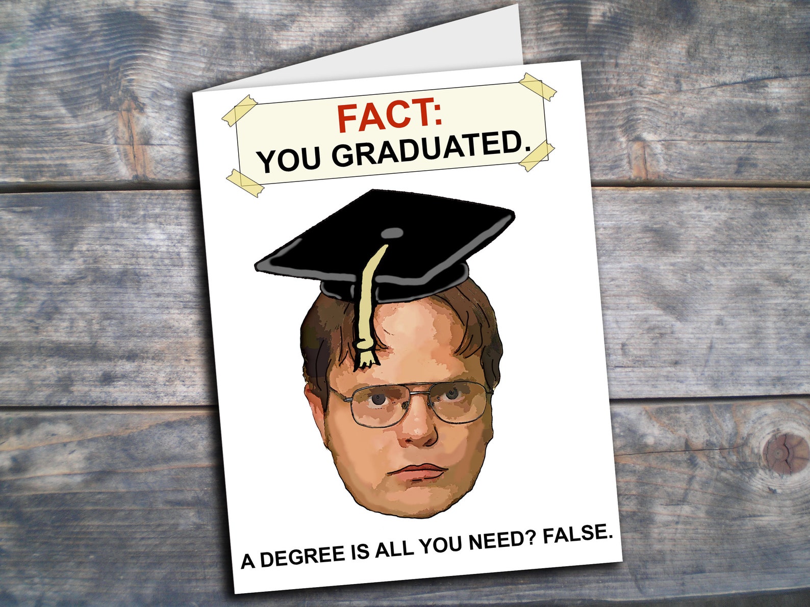 The Office Graduation Card Printable Funny Dwight Schrute - Etsy.de