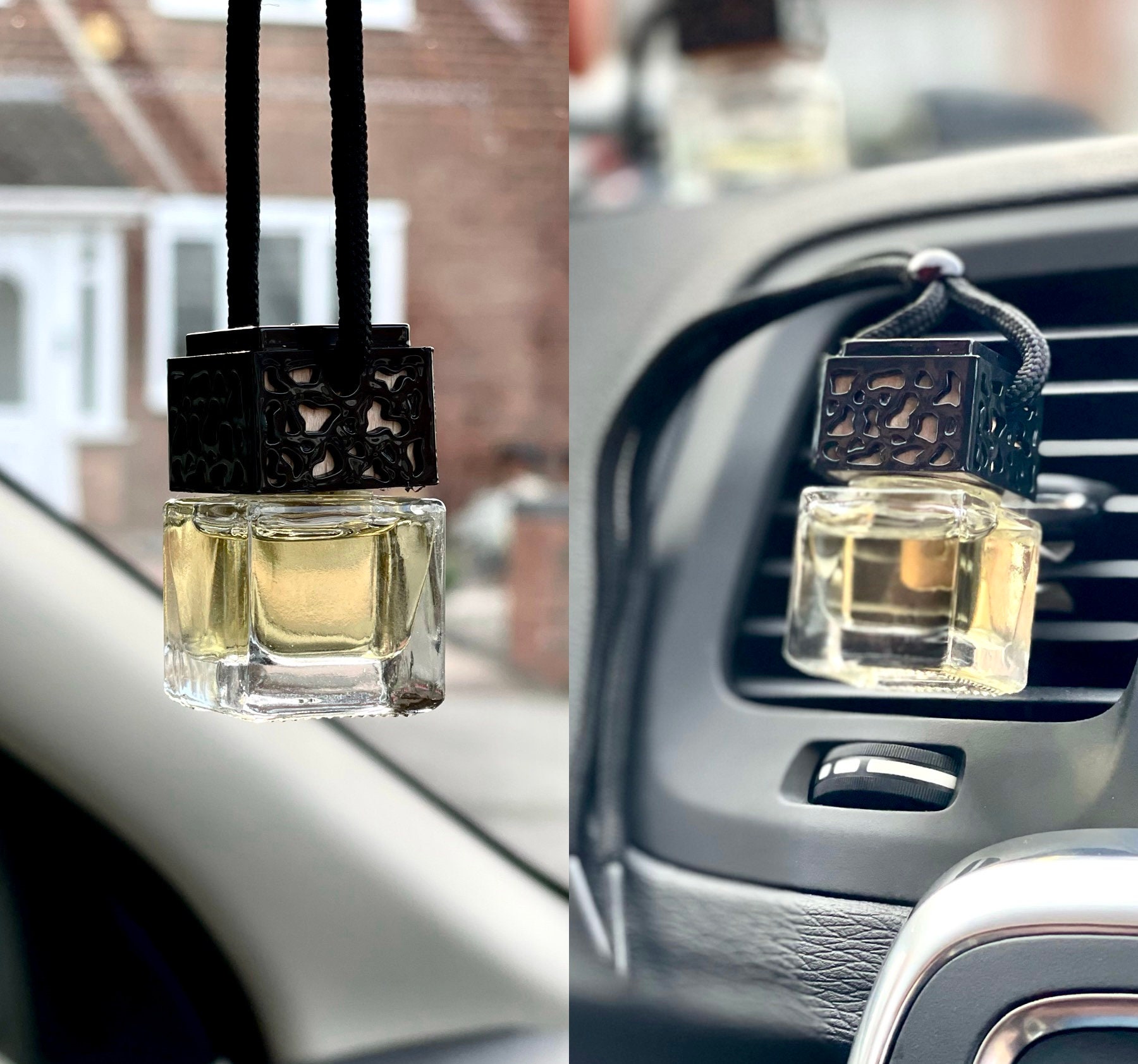 Buy Car Air Freshener Hanging Oil Diffuser Inspired by Men's Perfume Square  Bottle Online in India 