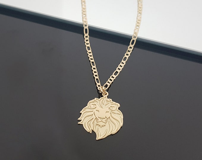 Lion Necklace, Lion Head Necklace, Lion Necklace Pendant, Lion Necklace Gold, Lion Necklace Silver, Lion Necklace Men, Leo Necklace