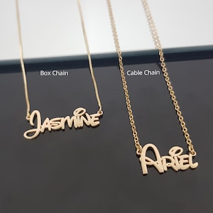 Custom Name Necklace, Personalized Nameplate Necklace, Little Girl Name Necklace, Daughter Birthday Gift, Name Necklace For Kids,
