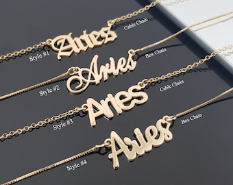 Aries Necklace,Aries Jewelry,Zodiac Jewelry,Zodiac Astrology Necklace,Birthday Gift,Aries Star Sign Pendant Necklace,Horoscope Necklace