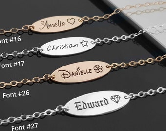 Personalisiertes Baby-Namensarmband, Namensarmband für Baby-Mädchen/Jungen, benutzerdefiniertes Baby-Bar-Armband, neues Baby-Geschenk personalisiert, Kinder-Namensarmband