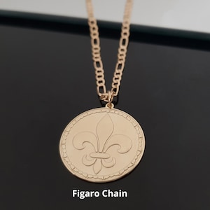 Collar Fleur De Lis, Collar colgante Fleur De Lys, Encanto Fleur De Lys, Collar colgante Fleur De Lis, Collar de lirio blanco, Regalo para ella