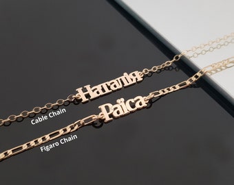 Personalized Ukrainian Name Bracelet or Anklet, Customized Cyrillic Name Bracelet, Ukrainian Jewelry, Custom Ukrainian Name Bracelet Gift