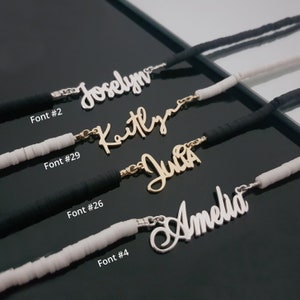 Bead Name Necklace, Name Necklace with Beads, Name Necklace for Kids, Name Necklace for Little Girl, Girls Name Necklace, Bridesmaid Gift