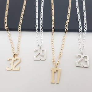 Personalized Number Necklace, Custom Number Necklace, Number Year Necklace, Customize Lucky Pendant Necklace With Number, Sport Lover Gifts